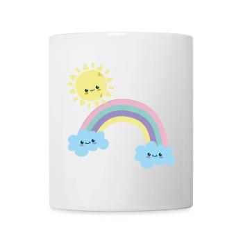 Sunny Rainbow Cloudscape Cute - Mug - white - Front