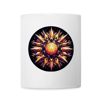 Golden and Colorful Sun Rays Polygon - Mug - white - Front