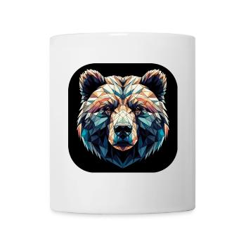 Colorful Bear in Polygon Design - Mug - white - Front
