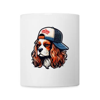 Cavalier King Charles Dog with a Cap - Mug - white - Front