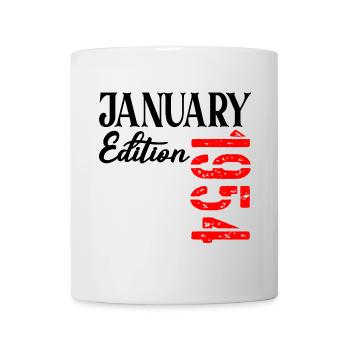 73. Geburtstag – Geboren im Januar 1954 - Tasse - Weiß - Vorne