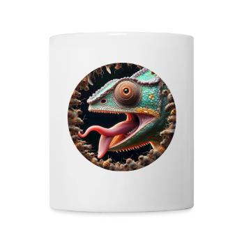 The chameleon is hungry for insects - Mug - white - Front