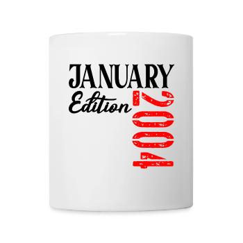 23 Jahre alt, 23. Geburtstag JANUAR 2014 - Tasse - Weiß - Vorne