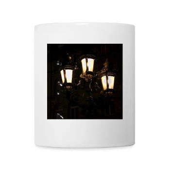 Historische Straßenlaternen Lichtspiel - Tasse - Weiß - Vorne