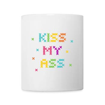 Arc-en-ciel point de croix mot Art Design - Mug blanc - blanc - Devant