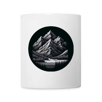 Berge in der Nacht See Wald - Tasse - Weiß - Vorne