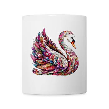 Cygne décoré de Mandalas - Mug blanc - blanc - Devant
