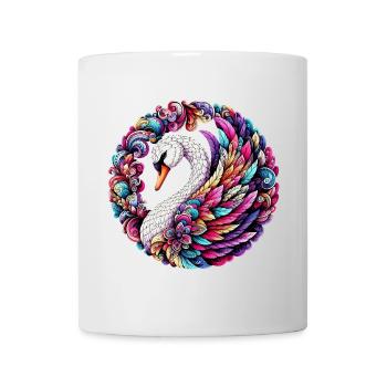 Schwan mit Mandalas verziert - Tasse - Weiß - Vorne