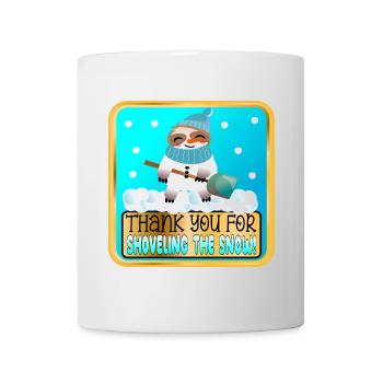 PELLETER LA NEIGE - MERCI PARESSEUX - Mug blanc - blanc - Devant