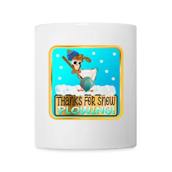 WINTERHUHN - DANKE FÜRS SCHNEEPFLÜGEN - Tasse - Weiß - Vorne