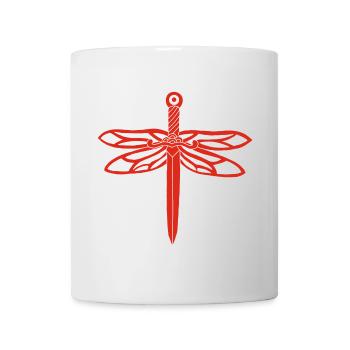 épée rouge et ailes de libellule - Mug blanc - blanc - Devant