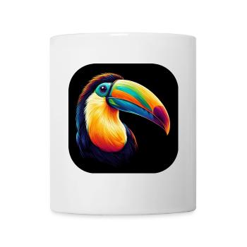 Toucan bec coloré photoréaliste - Mug blanc - blanc - Devant