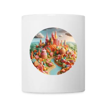 Candy World Landschaft bunt Animation - Tasse - Weiß - Vorne