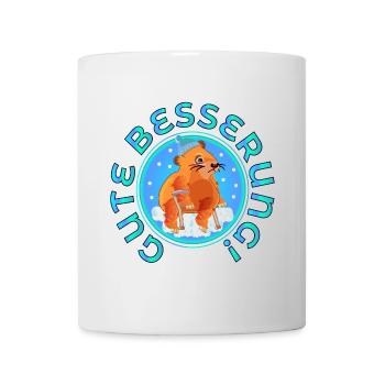 GENESUNGSWÜNSCHE KRÜCKEN - CAPYBARA WASSERSCHWEIN - Tasse - Weiß - Vorne