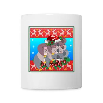 HÄSSLICHER WEIHNACHTSPULLOVER - KOALA BEAR FAMILY - Tasse - Weiß - Vorne