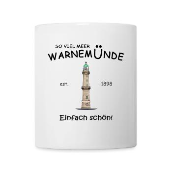 Rostock Warnemünde Einfach schön, Handzeichnung - Tasse - Weiß - Vorne