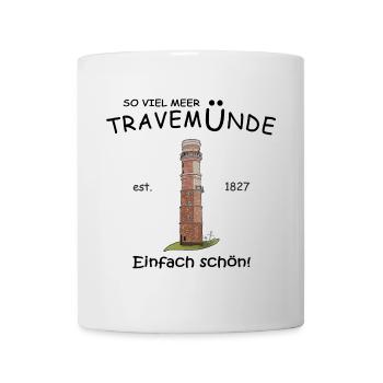 Travemünde Lübeck, Einfach schön, Handzeichnung - Tasse - Weiß - Vorne