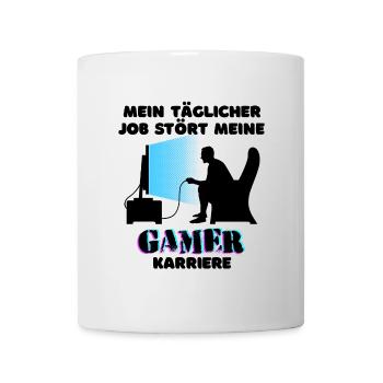 Gamer Job Statement Karriere Arbeit Workaholic - Tasse - Weiß - Vorne
