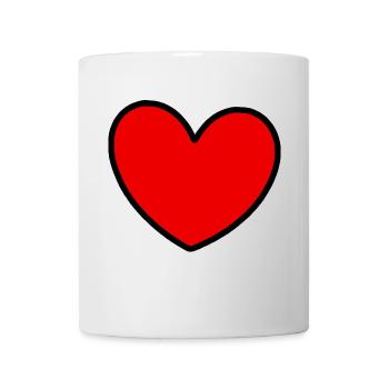 Saint-Valentin cœur rouge, st.valentin - Mug blanc - blanc - Devant