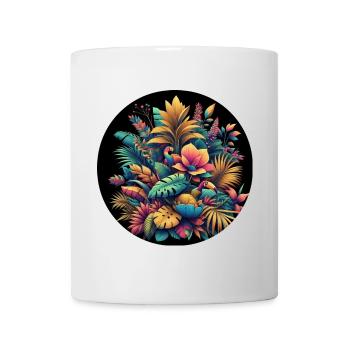 Blumen Pflanzen Bunt Blumenstrauß - Tasse - Weiß - Vorne
