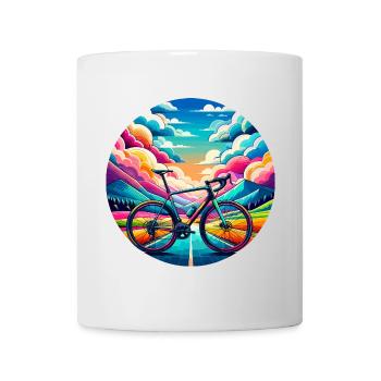 Vélo de route aux couleurs d’un conte de fées - Mug blanc - blanc - Devant