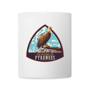 Vulture Badge, Pyrenees Park: Protected Nature - Mug - white - Front