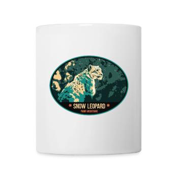 Snow Leopard illustration patch - Mug - white - Front