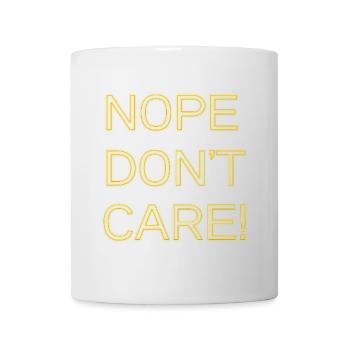 Nope don't care - Mug blanc - blanc - Devant