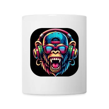 Affe Bunt Zähne Brüllen Cap - Tasse - Weiß - Vorne