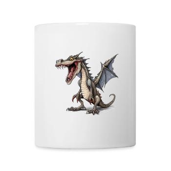 Laughing Dragon Funny Fantasy RPG Shirt - Mug - white - Front