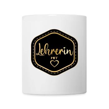 DANKESCHÖN SPRÜCHE - LEHRERIN MIT HERZ - Tasse - Weiß - Vorne
