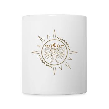 Elegant butterflies in golden filigree. - Mug - white - Front