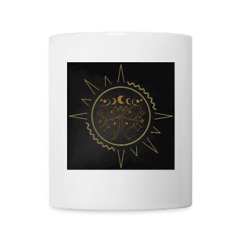 Elegant butterflies in golden filigree. - Mug - white - Front