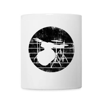 Schlagzeug Zeichnung - Tasse - Weiß - Vorne