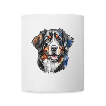 Berner Sennenhund Portrait - Tasse - Weiß - Vorne