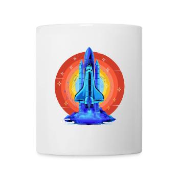 BLAUES SPACE SHUTTLE RETRO VINTAGE - Tasse - Weiß - Vorne