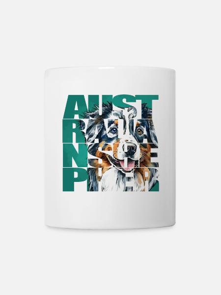 Portrait de berger australien - Mug blanc - blanc