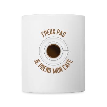 Je peux pas je prend mon café - Mug blanc - blanc - Devant