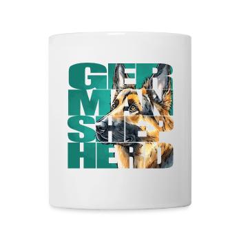 German Shepherd Portrait - Mug - white - Front