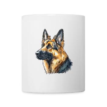 German Shepherd Portrait - Mug - white - Front
