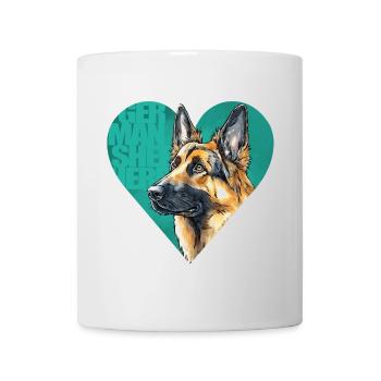 German Shepherd Portrait - Mug - white - Front