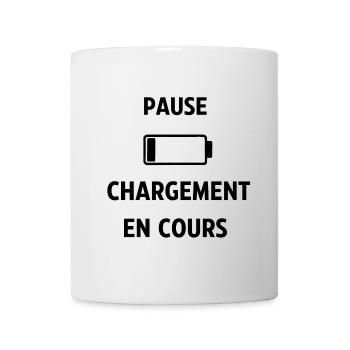 Pause chargement en cours - Mug blanc - blanc - Devant