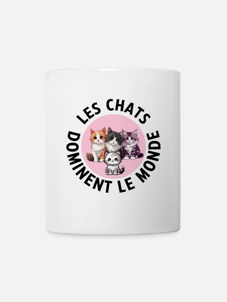 Les chats dominent le monde conspiration des chats - Mug blanc - blanc