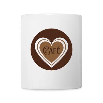 café avec des coeurs - Mug blanc - blanc - Devant
