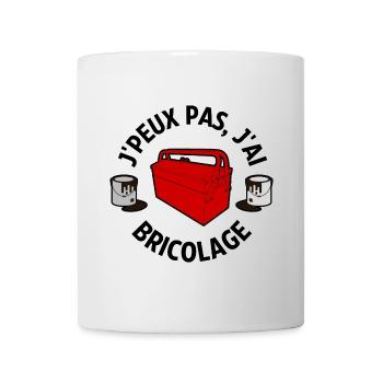 Je peux pas j ai bricolage cadeau bricoleur - Mug blanc - blanc - Devant