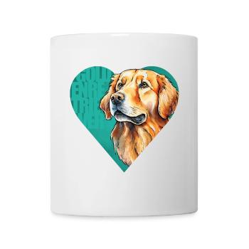 Golden Retriever Portrait - Mug blanc - blanc - Devant