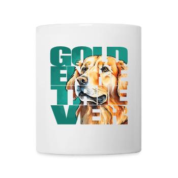 Golden Retriever Portrait - Mug blanc - blanc - Devant