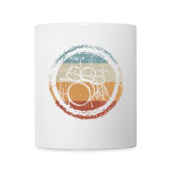 Retro Drum Circle Stamp - Mug - white - Front