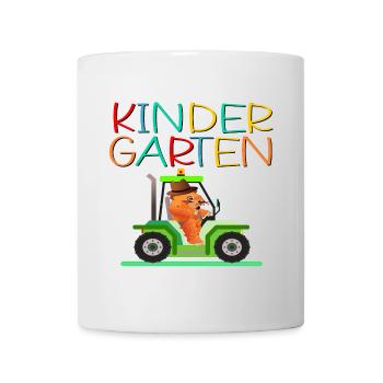 Kindergarten Kind Traktor - Tasse - Weiß - Vorne