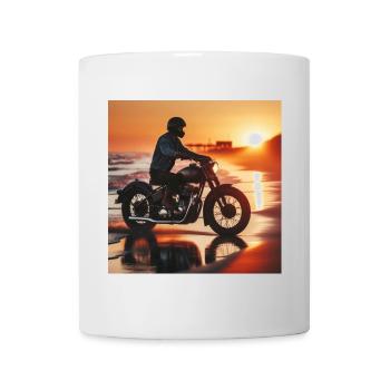 Motorcycle Old Sunset 1 - Mug - white - Front